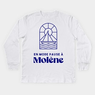 Molène in pause mode - Brittany Morbihan 56 BZH Sea Kids Long Sleeve T-Shirt